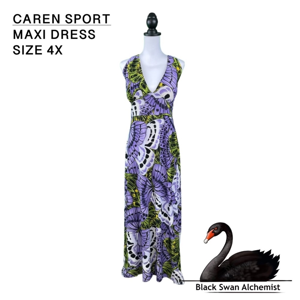 Caren Sport Womens Maxi Dress 4X